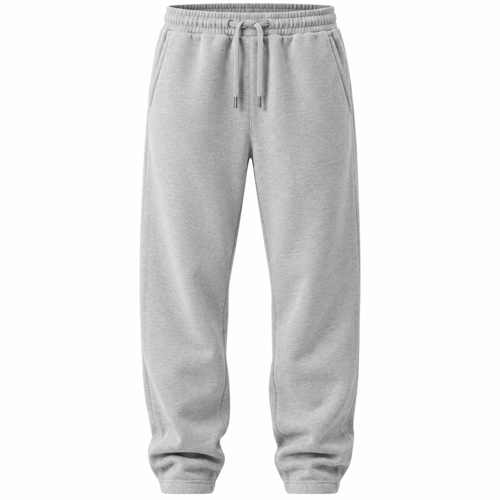Premium Cotton Fleece Joggers – Light Grey | CLENTS RAUKINS