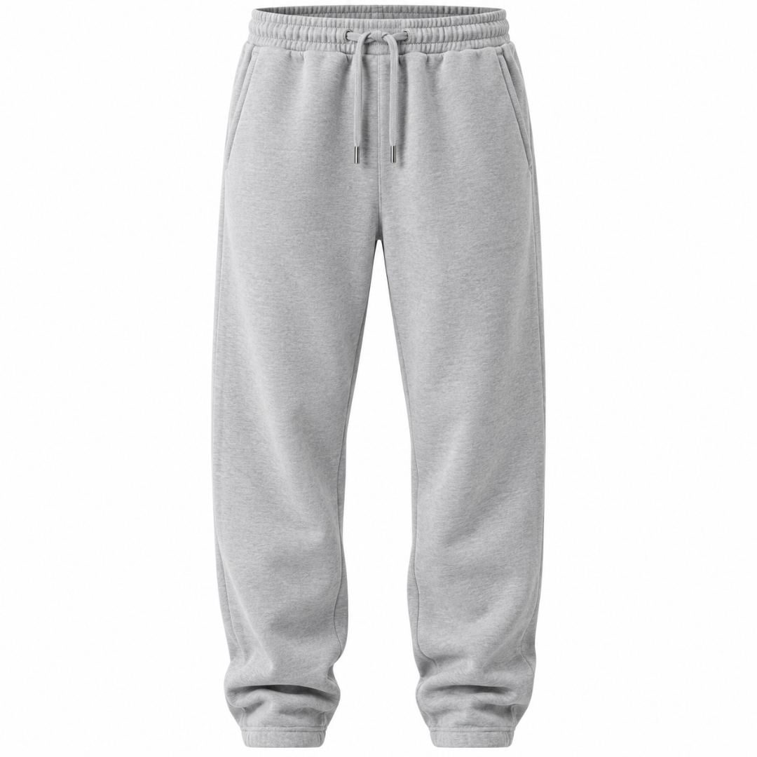 Premium Cotton Fleece Joggers – Light Grey | CLENTS RAUKINS