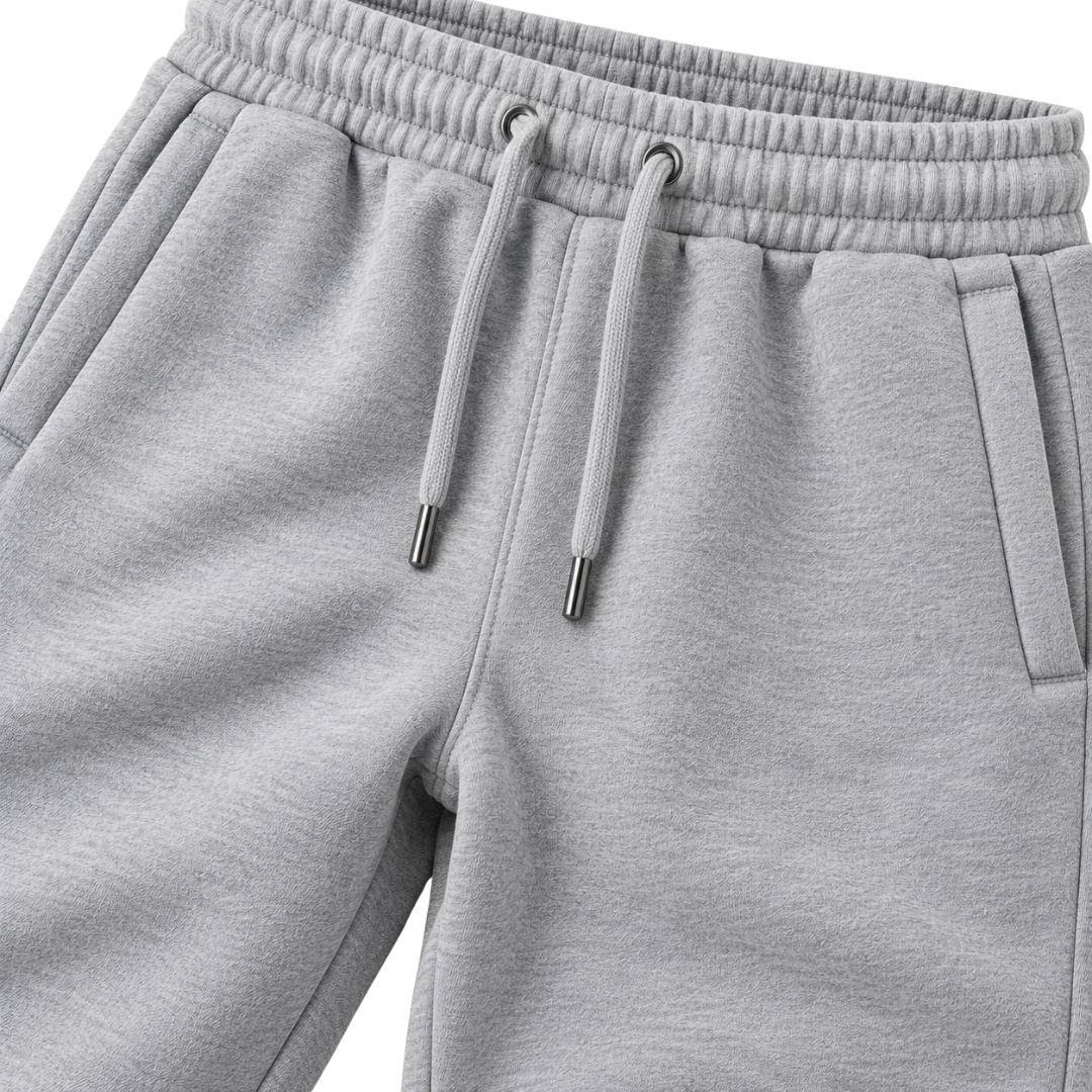 Premium Cotton Fleece Joggers – Light Grey | CLENTS RAUKINS