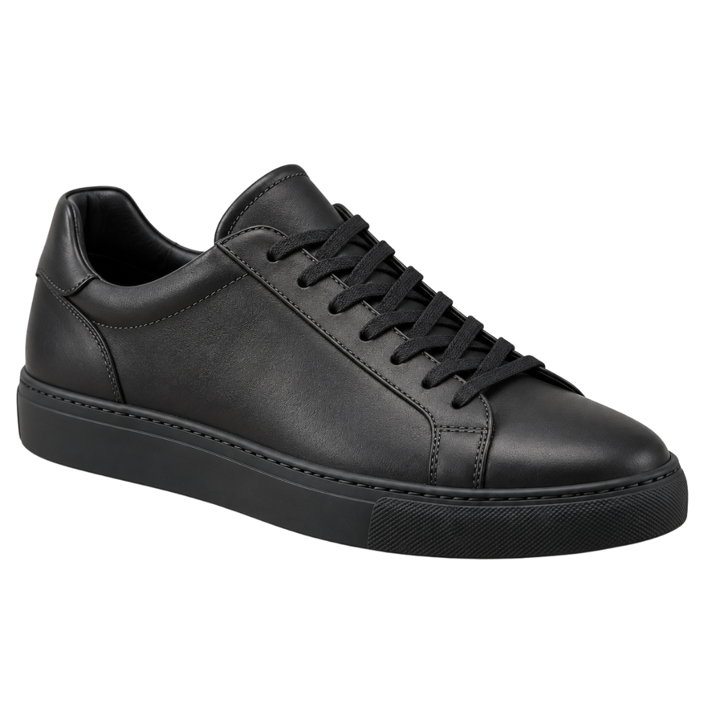 Premium Leather Low-Top Trainers – Black | CLENTS RAUKINS
