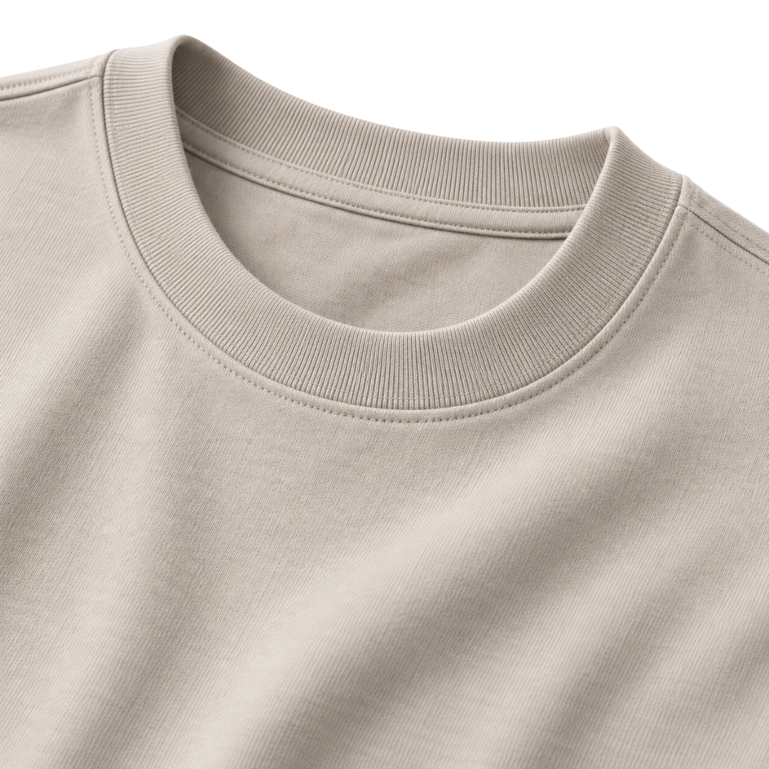 Premium Heavyweight Oversized Cotton T-Shirt – Stone | CLENTS RAUKINS