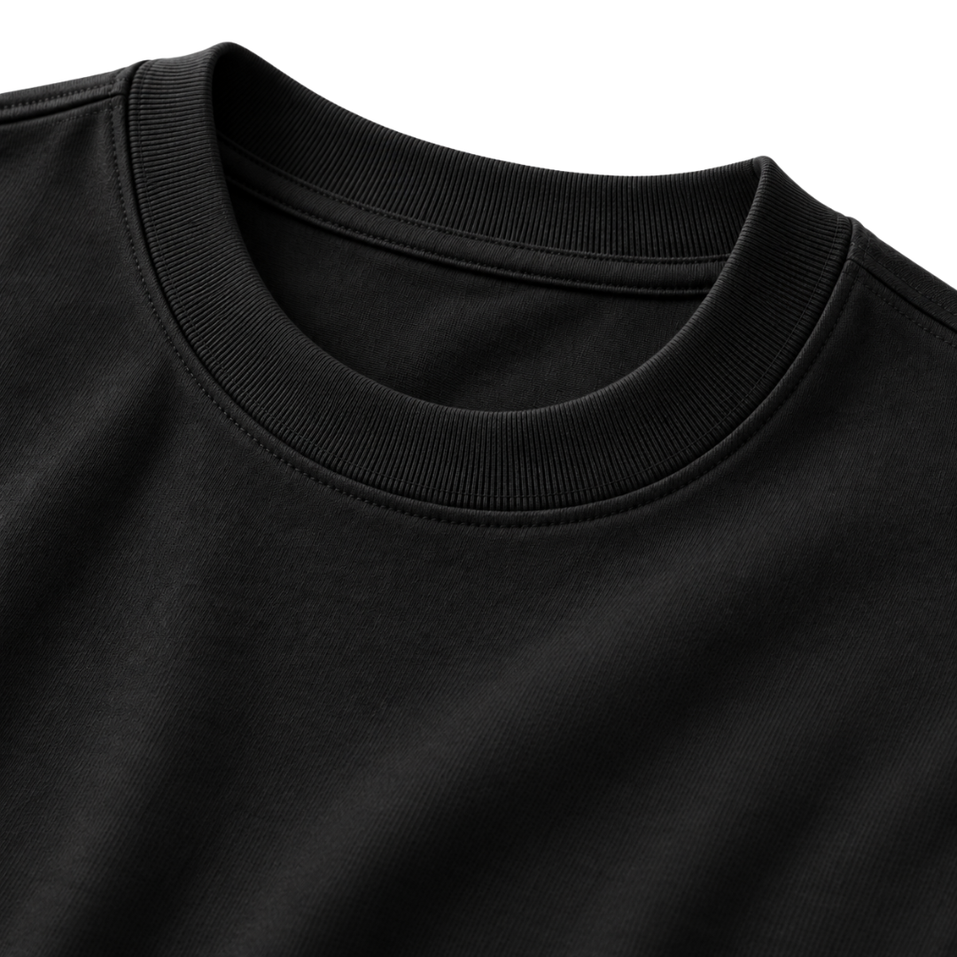 Premium Heavyweight Oversized Cotton T-Shirt – Black | CLENTS RAUKINS