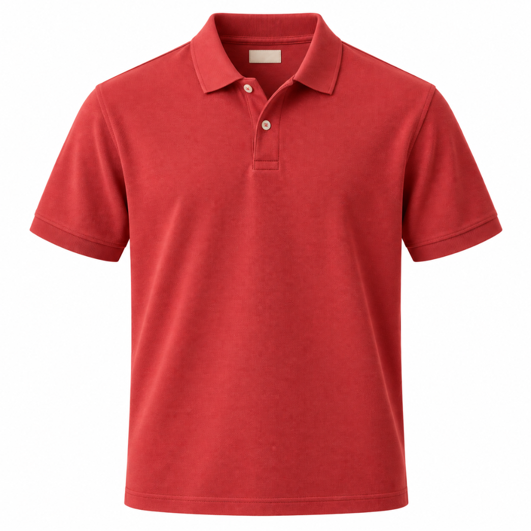 Premium Cotton Piqué Polo Shirt – Light Red | CLENTS RAUKINS