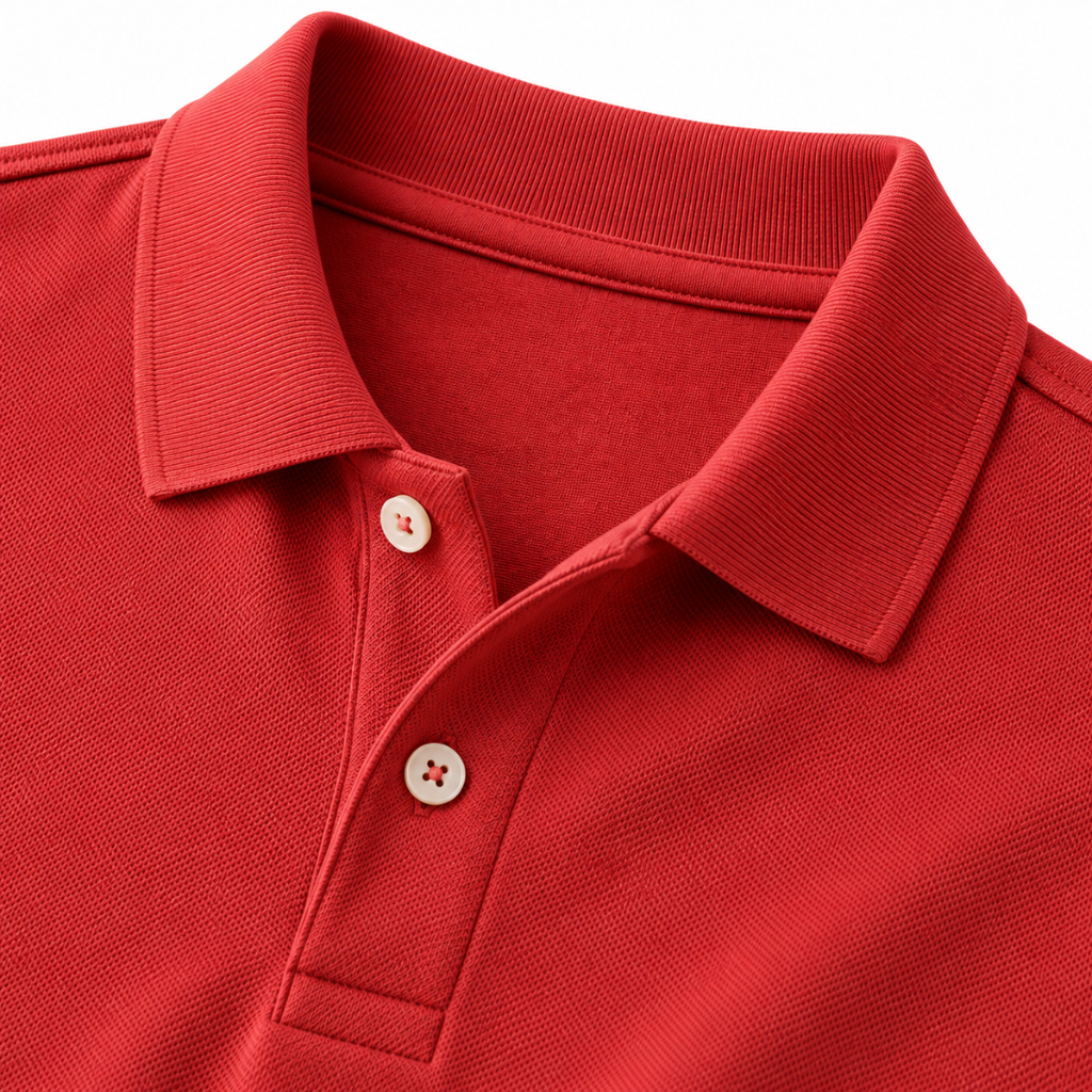 Premium Cotton Piqué Polo Shirt – Light Red | CLENTS RAUKINS
